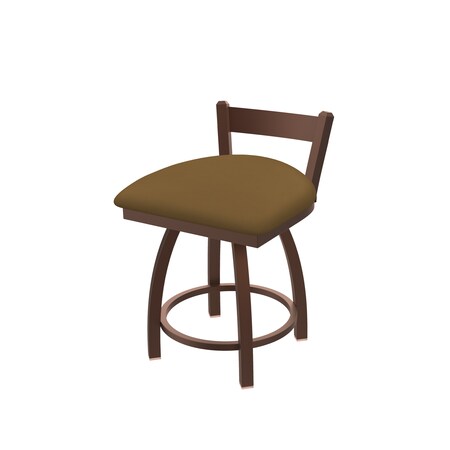 Holland Bar Stool Co 18" Low Back Swivel Vanity Stool, Bronze Finish, Canter Saddle Seat 82118BZ012